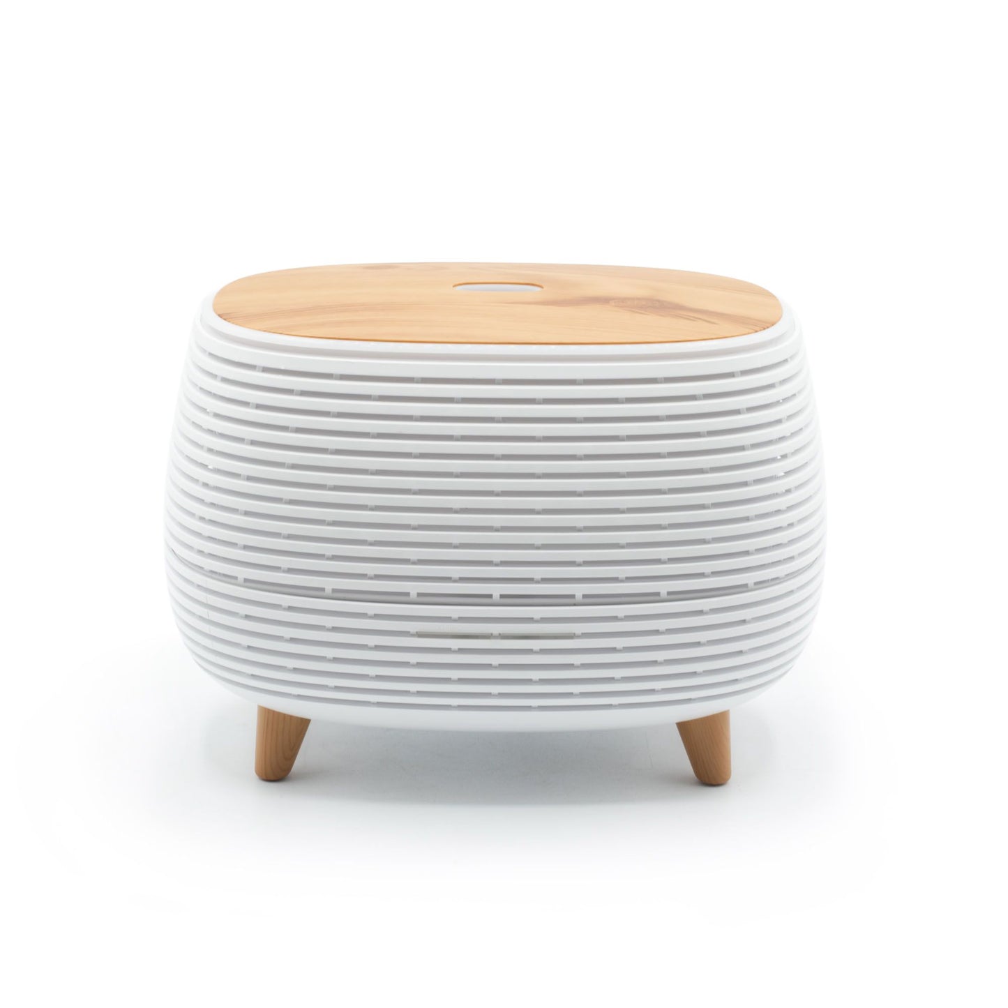 Futuristic Ribbed Aroma Diffuser with ultrasonic cool mist and colour-changing ambient LED light