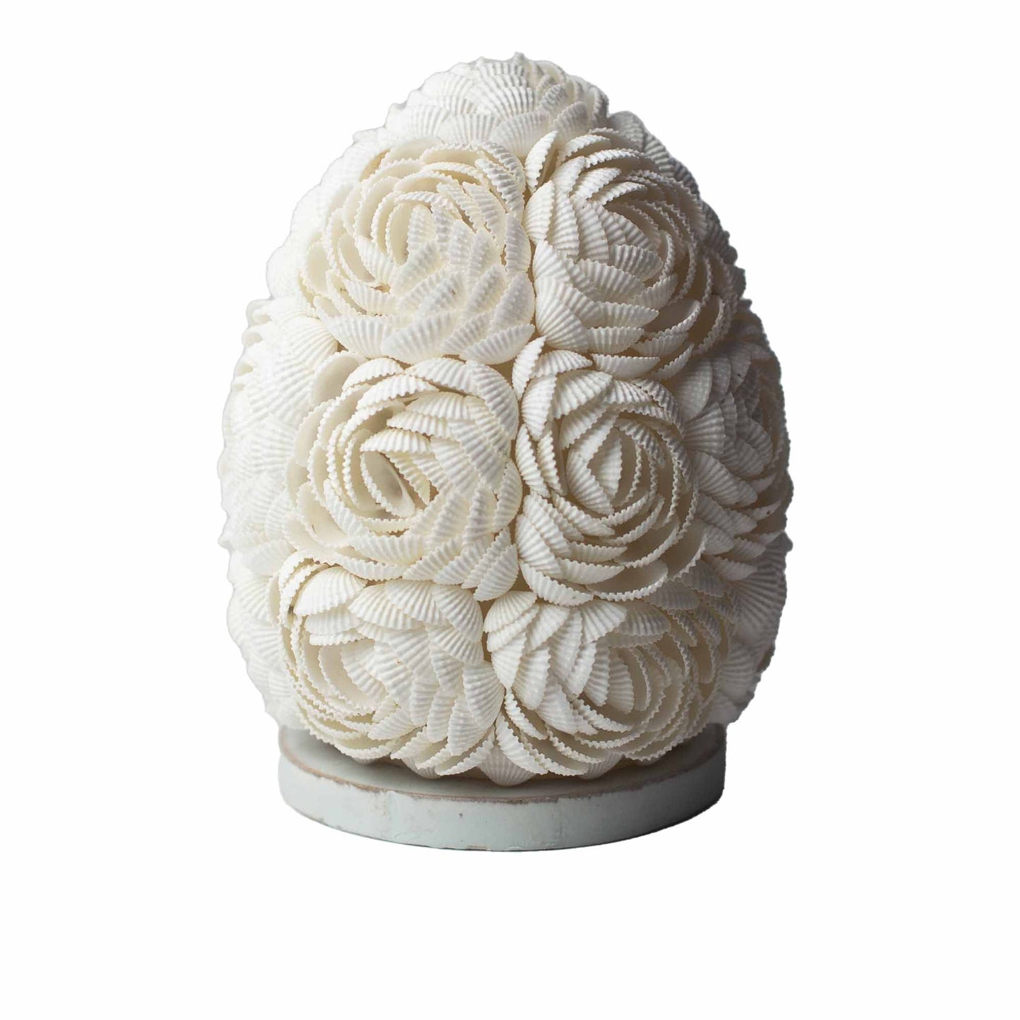 Boho Sea Shell Lamp Rose Oval Small – compact rose-toned natural shell lamp with soft ambient glow for coastal boho home décor UK