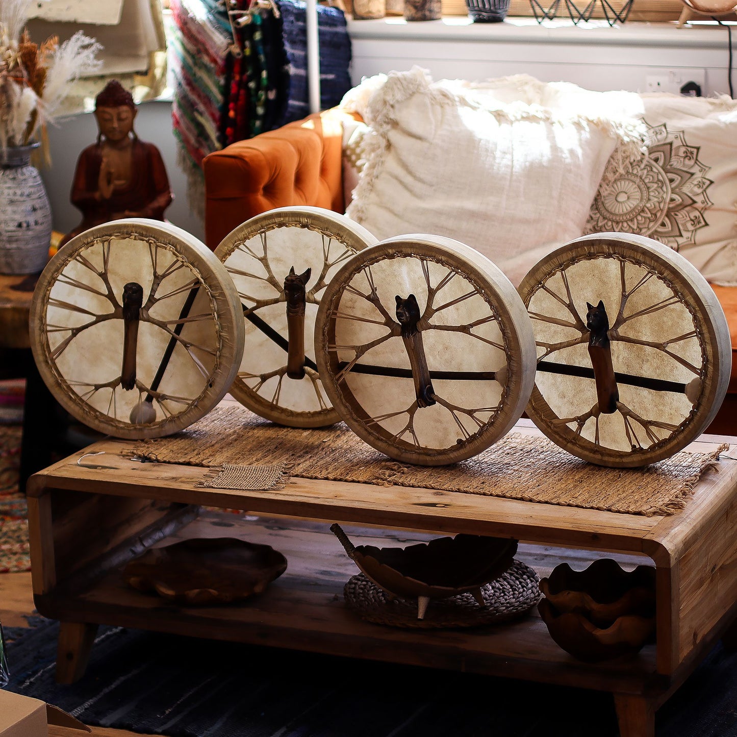 Spirit of the Wolf - Shaman Drum & Stick- Tunable