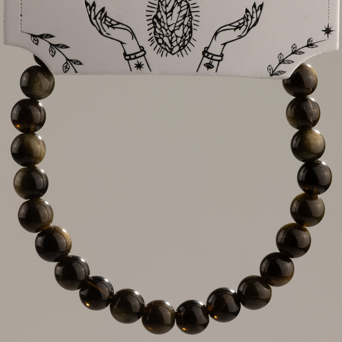 Petite Power Bracelet - Gold Obsidian