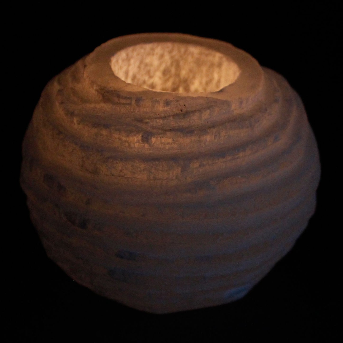 Selenite Snowball Candle Holder