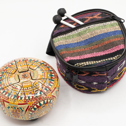 Small Hapi Drum Multi Coloured- 13x9cm