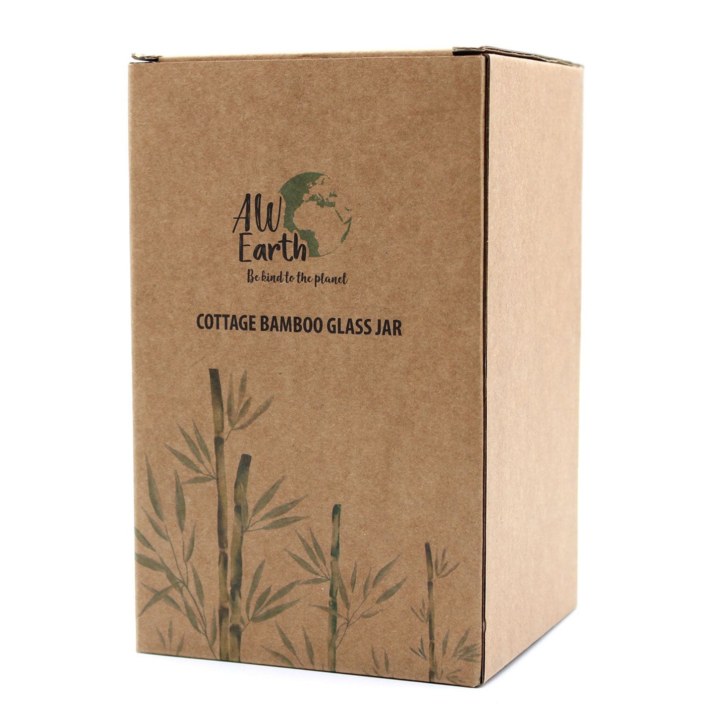 Cottage Bamboo Glass Jar Medium