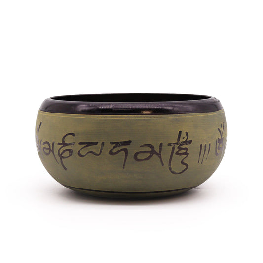 Earth Powder Singing Bowl Mantra Five Buddha 16 cm meditation & sound-healing bowl UK