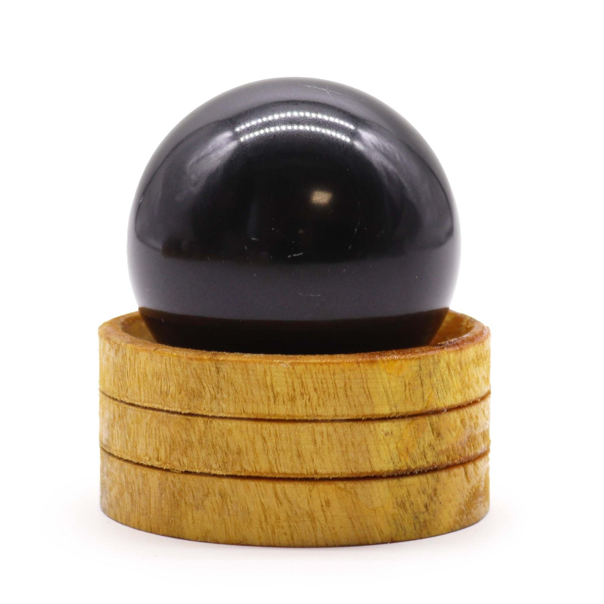 Tourmaline sphere 50mm crystal ball with stand dark gemstone polished