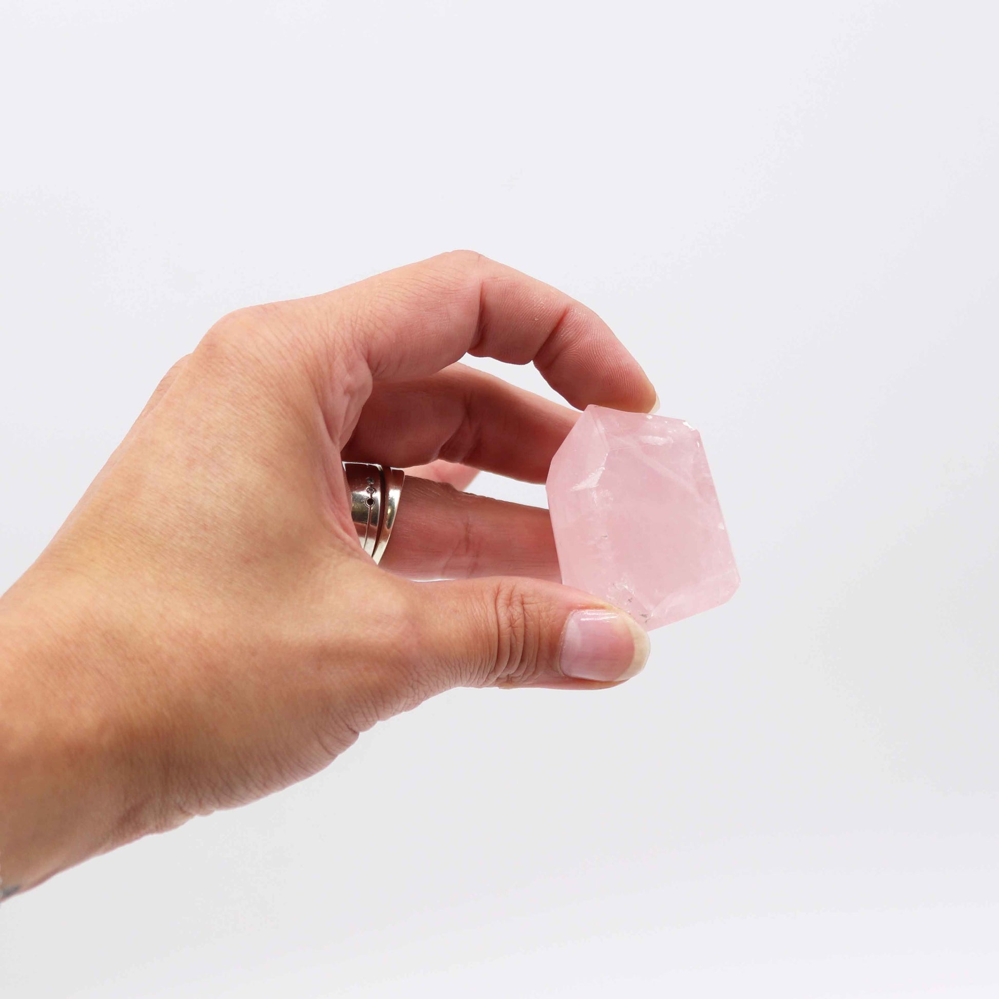 Indian Rose Quartz crystal points 6cm bulk set pink gemstone points