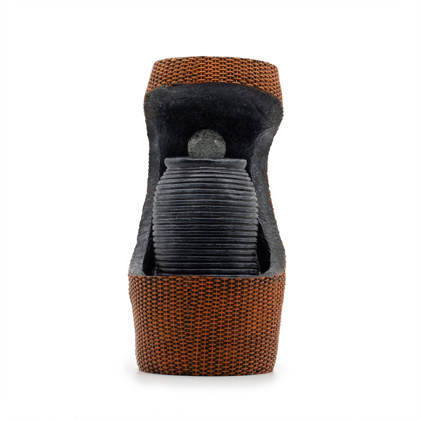 Grand Colour-Changing Crystal Ball in Greek Urn Tabletop Water Feature