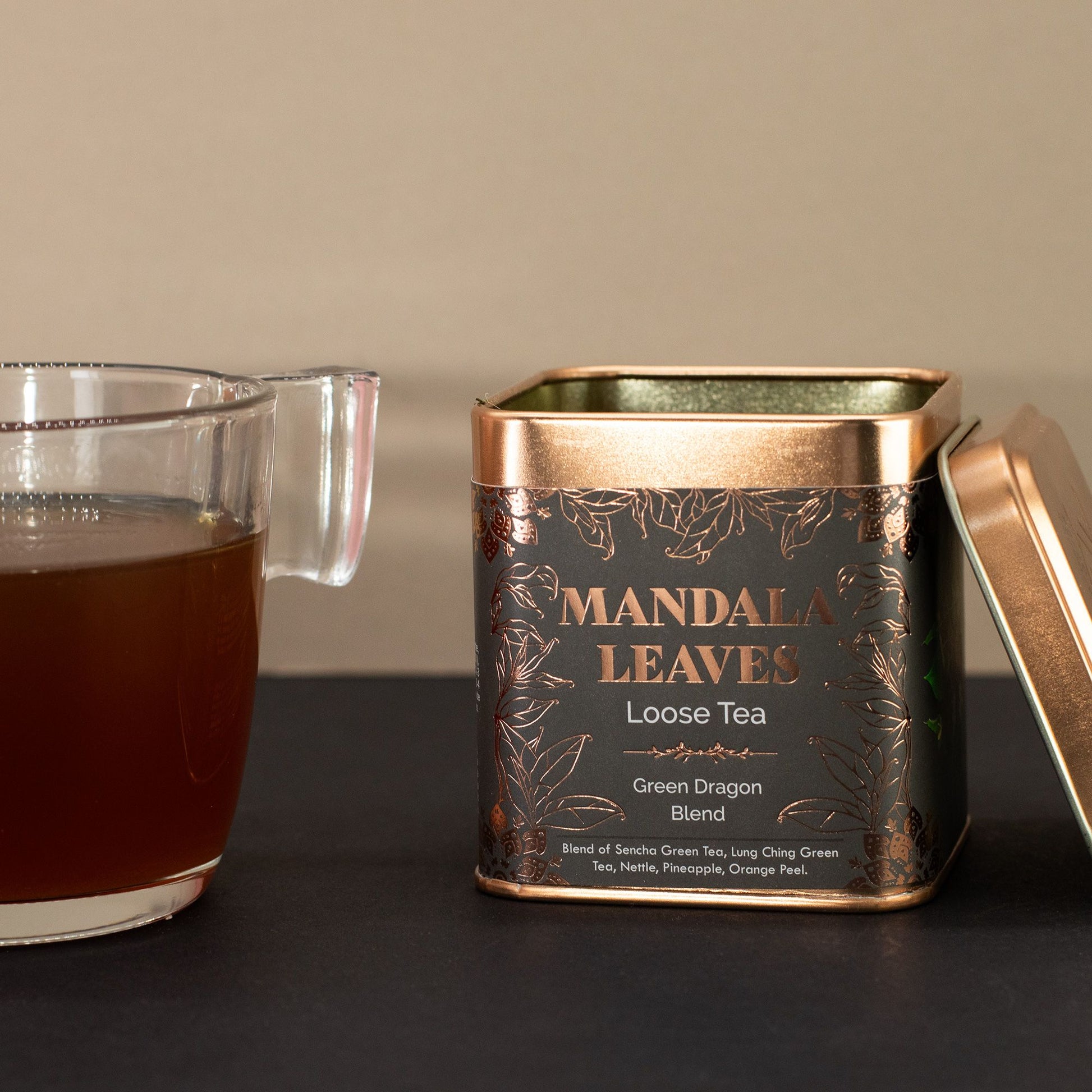 Green Dragon Tea Blend 50g – loose leaf green tea with botanical and citrus accents