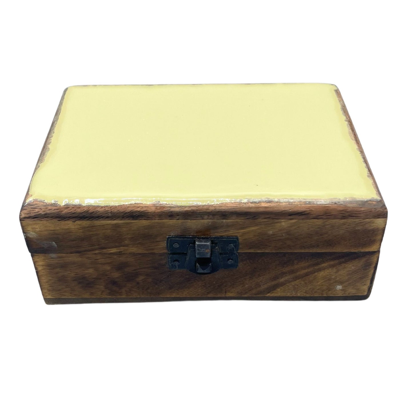 Medium Ceramic Glazed Wooden Box 15 x 10 x 6cm Concrete UK | Boho, Spiritual & Darkly Divine Lifestyle | Angel Dust