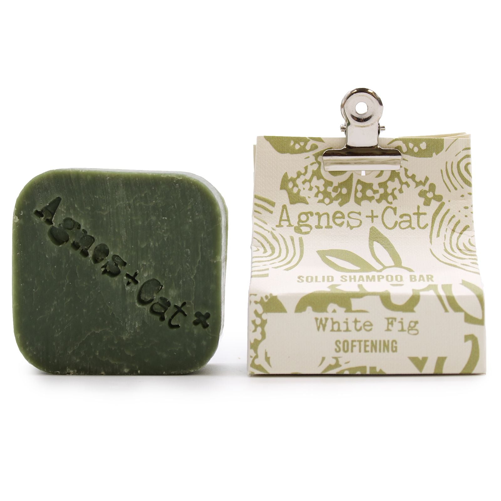Agnes and Cat white fig solid shampoo bar 60g plastic free haircare