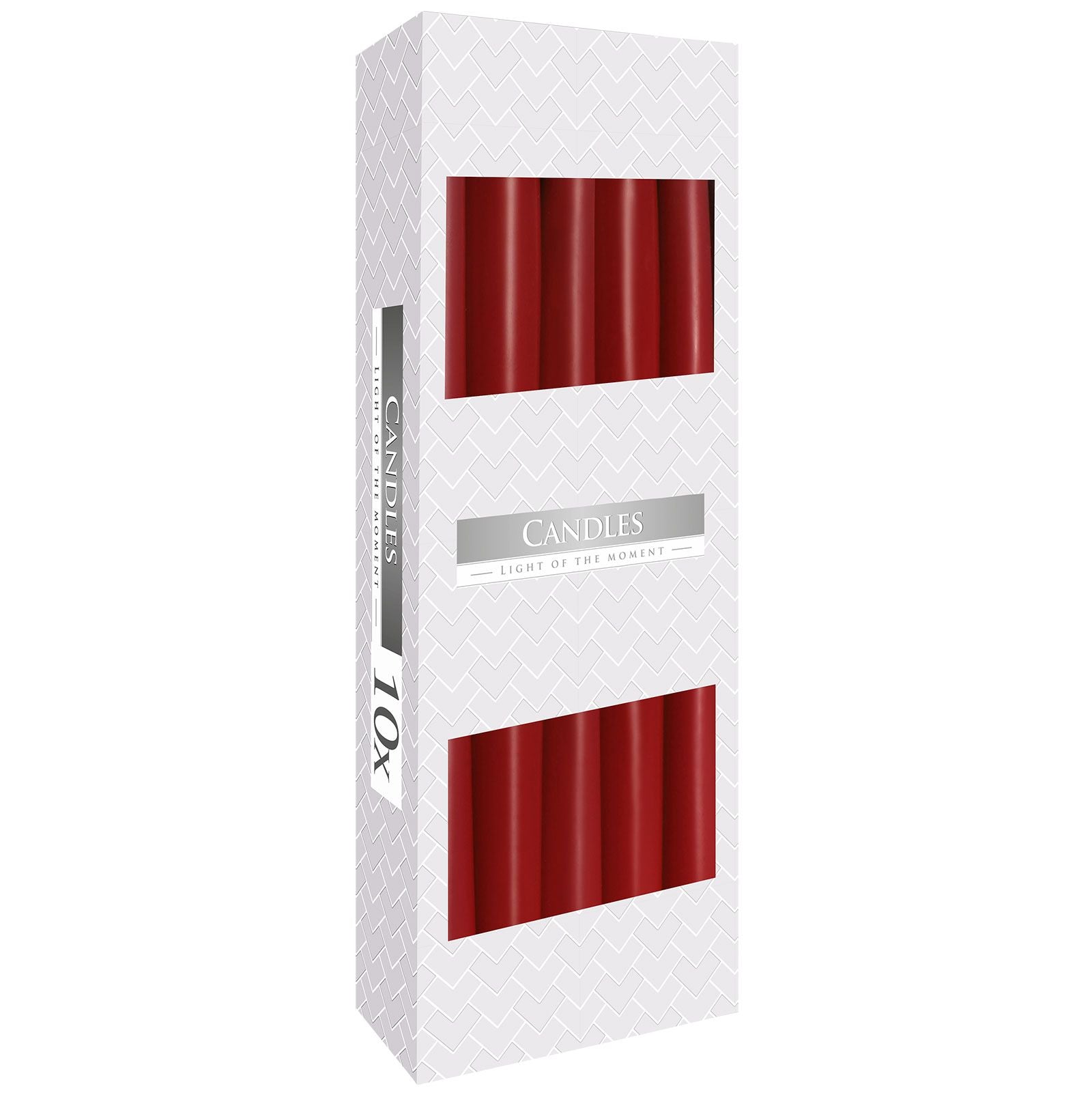 Burgundy taper candle 24.5cm paraffin wax ritual candle with approx 7 hour burn time