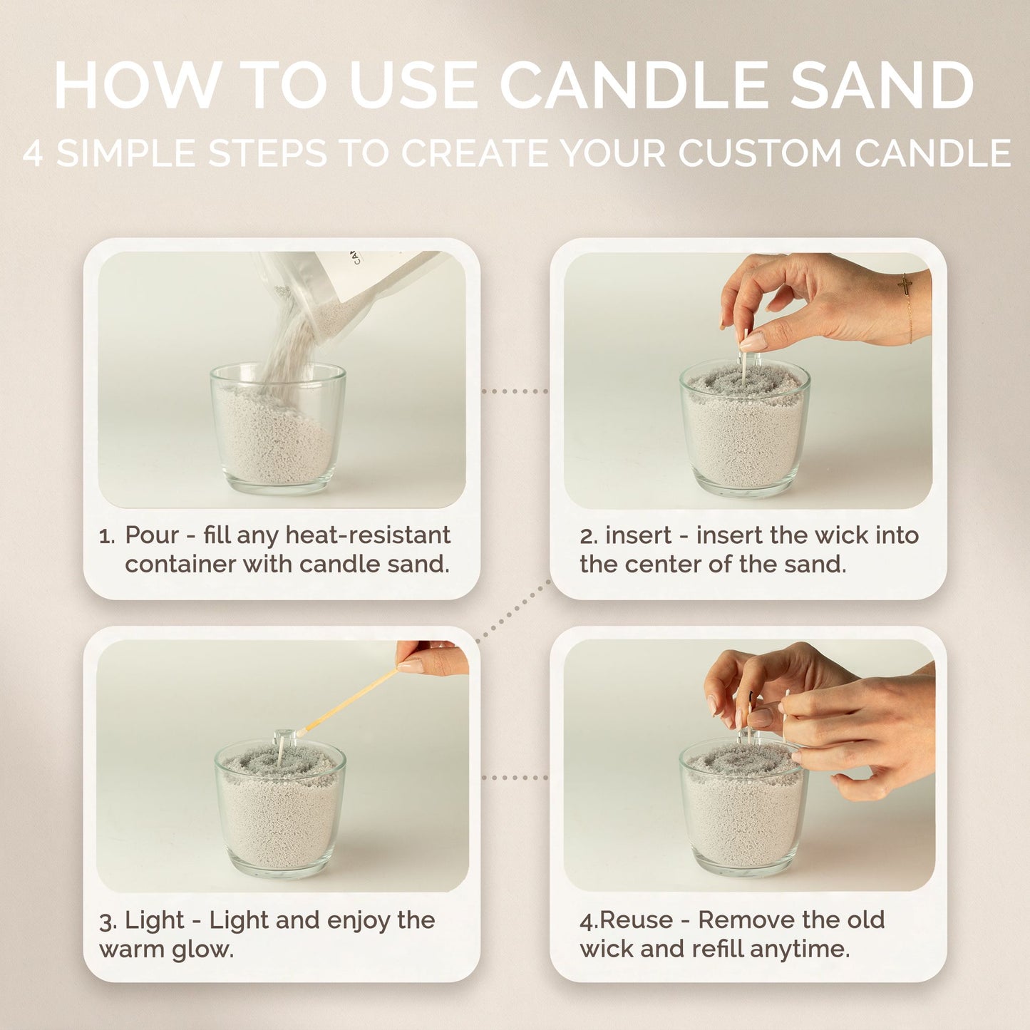 Fragranced Candle Sand - Warm Grey - Azure Noir