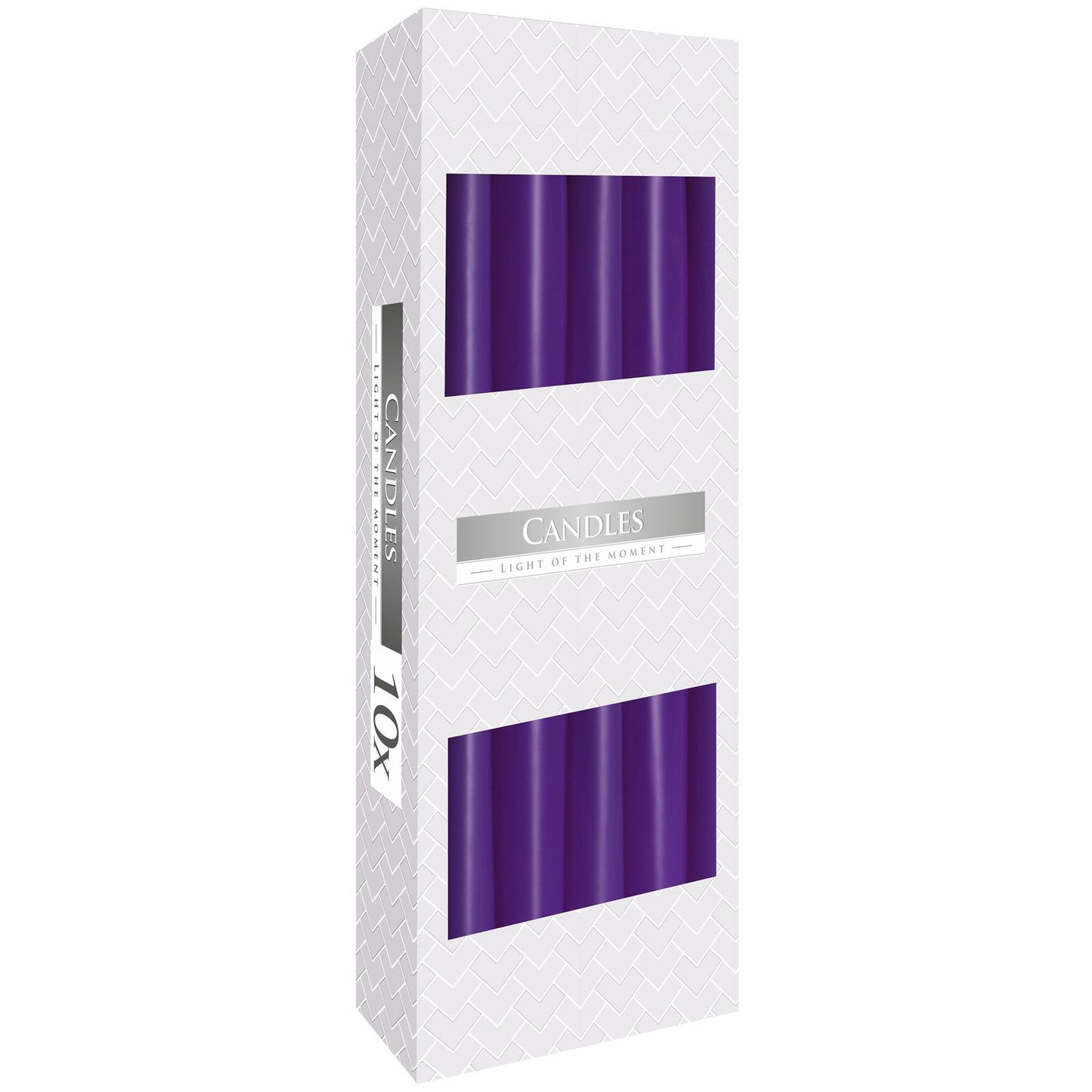 Lavender taper candle 24.5cm paraffin wax ritual candle with approx 7 hour burn time