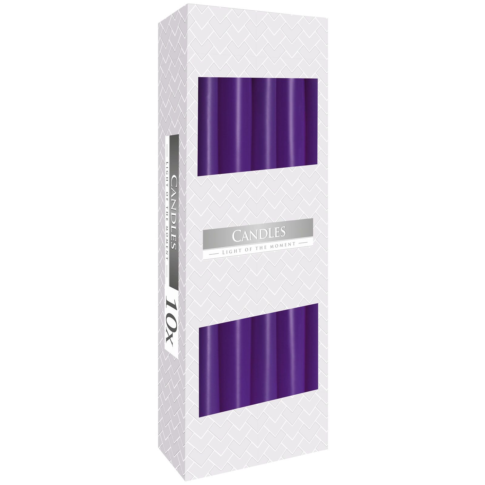 Lavender taper candle 24.5cm paraffin wax ritual candle with approx 7 hour burn time