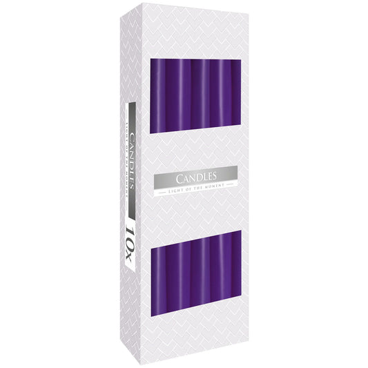 Lavender taper candle 24.5cm paraffin wax ritual candle with approx 7 hour burn time