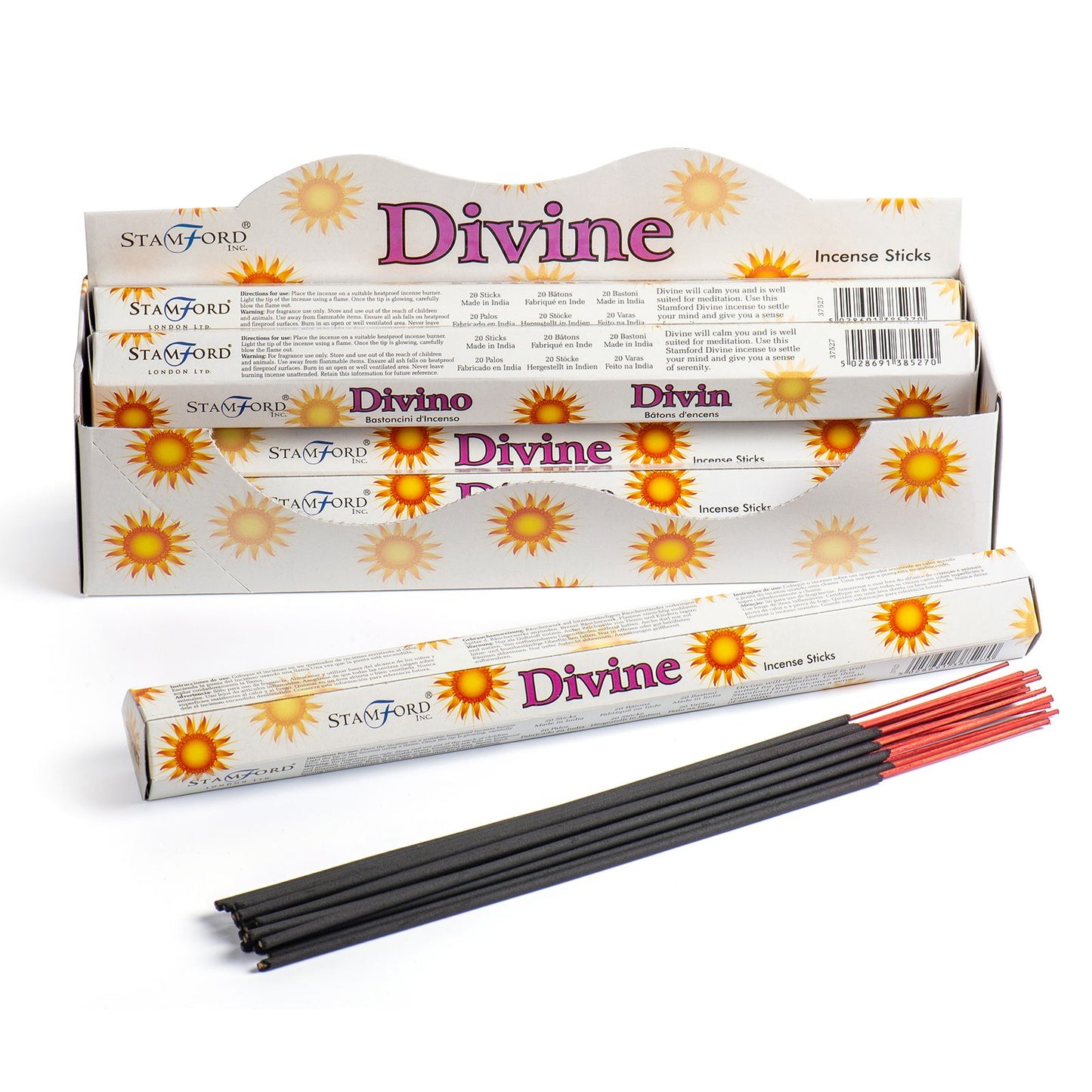 Divine Premium Incense Sticks – Stamford incense sticks with calm, uplifting fragrance and approx 25–30 minute burn time
