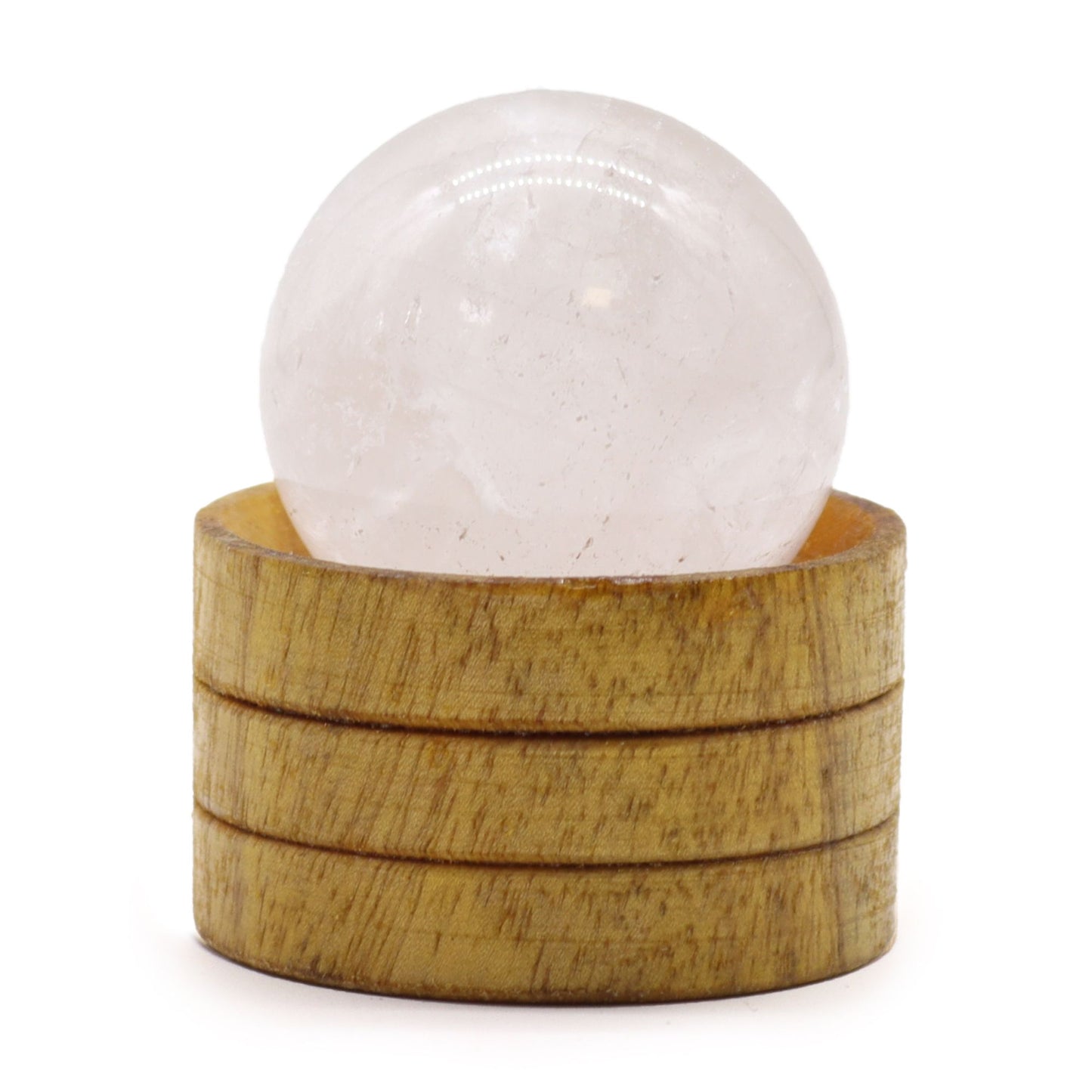 Clear Quartz sphere 40mm crystal ball with stand transparent gemstone