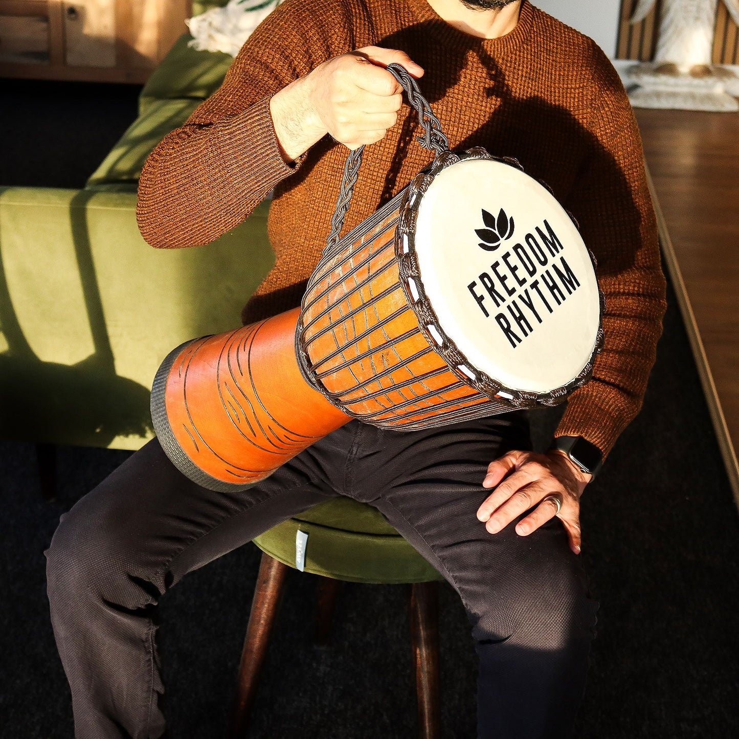 Large Pro Djembe Drum - Freedom Rhythm High