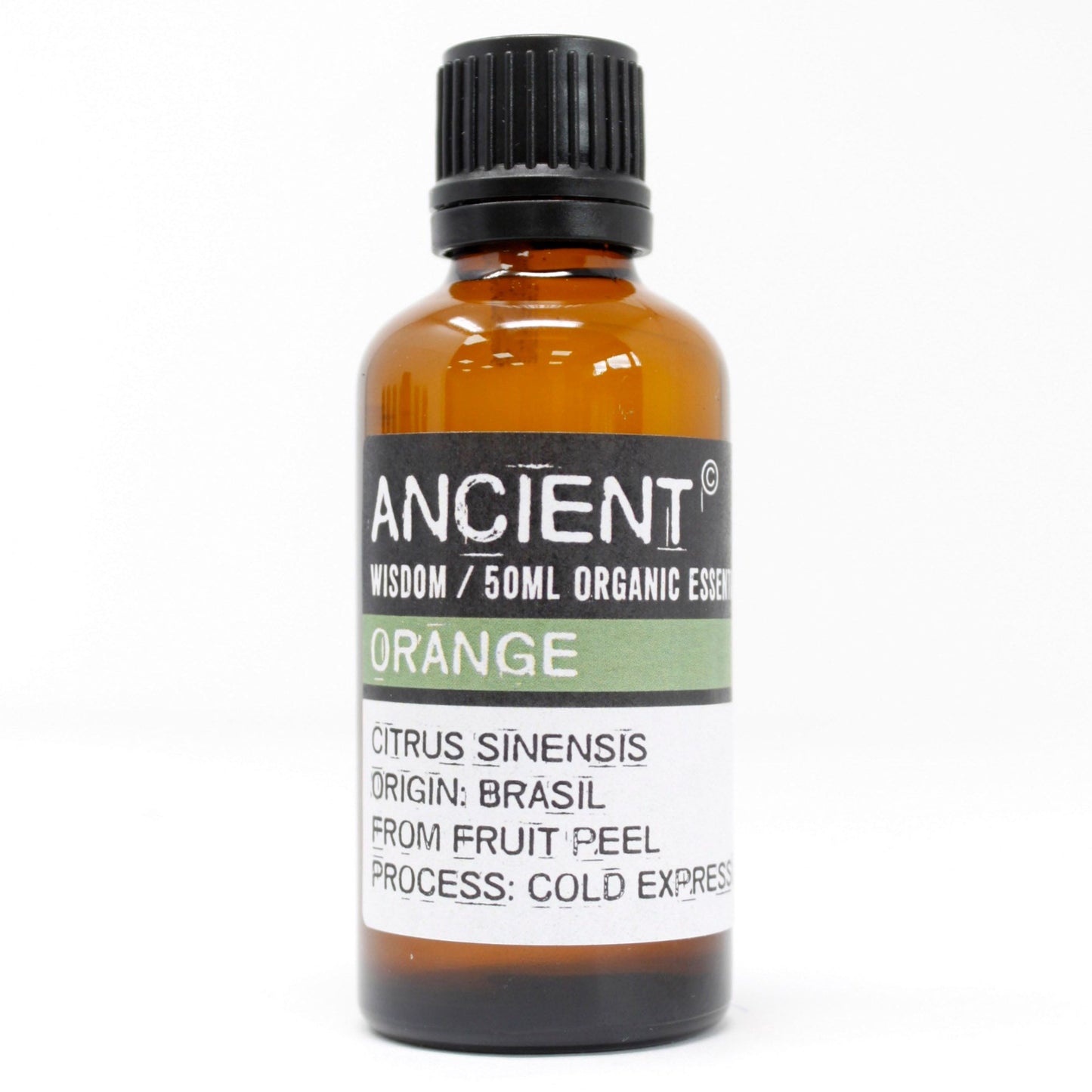 Organic Orange Essential Oil 50ml with sweet fresh citrus aroma for aromatherapy and home fragrance.