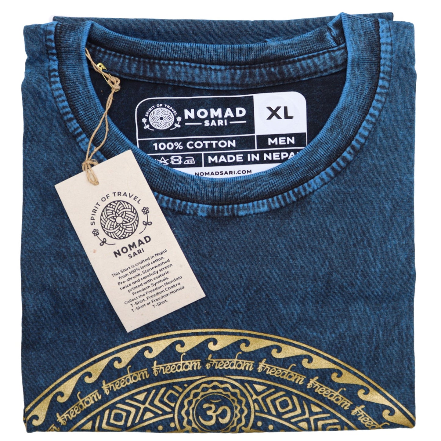 XLarge Stone Washed T-Shirt - Chakra - Blue