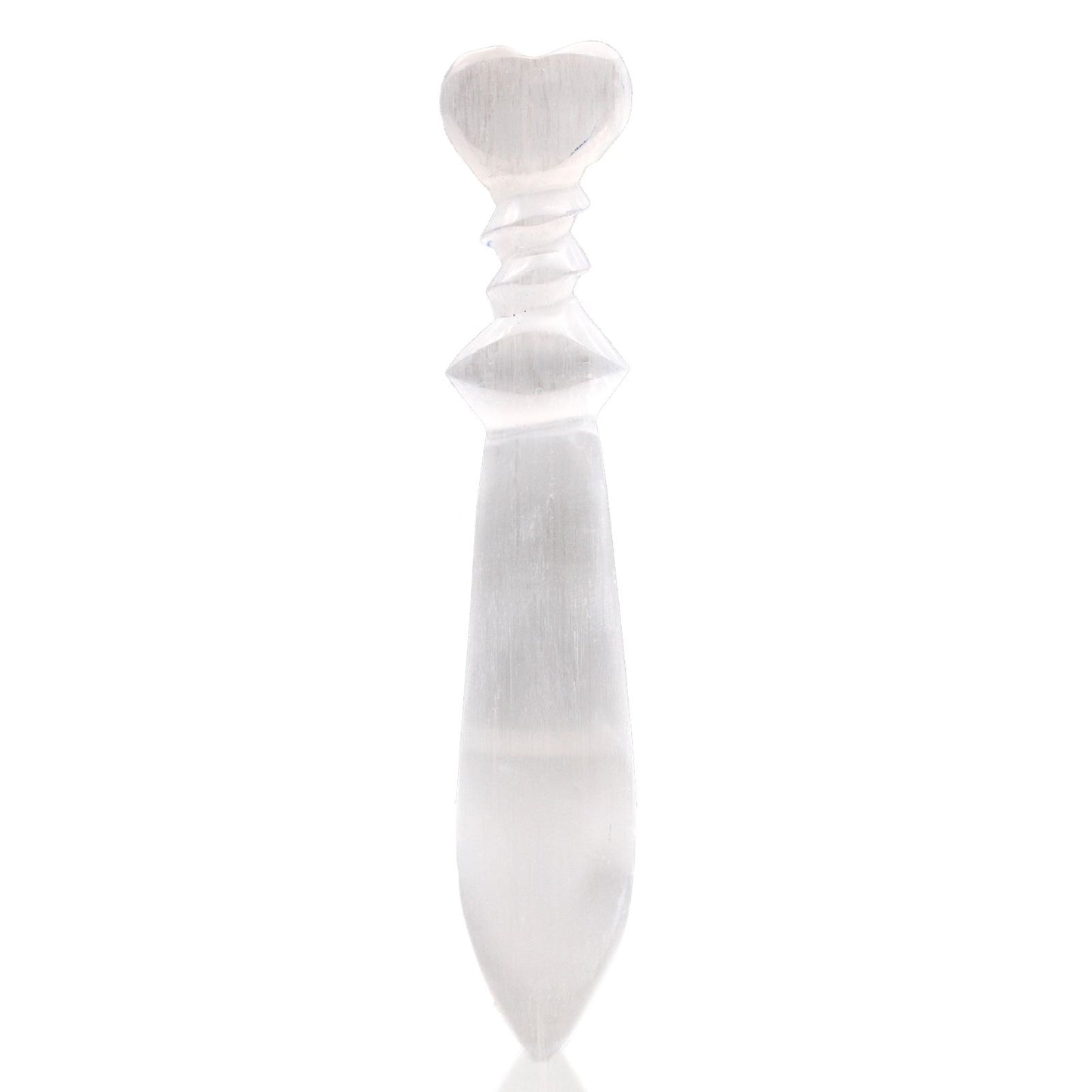 Selenite Ritual Knife Large - Spiral