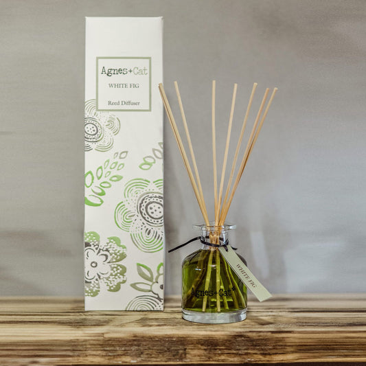 White Fig reed diffuser 140ml with soft sweet woody fragrance for calming home scent