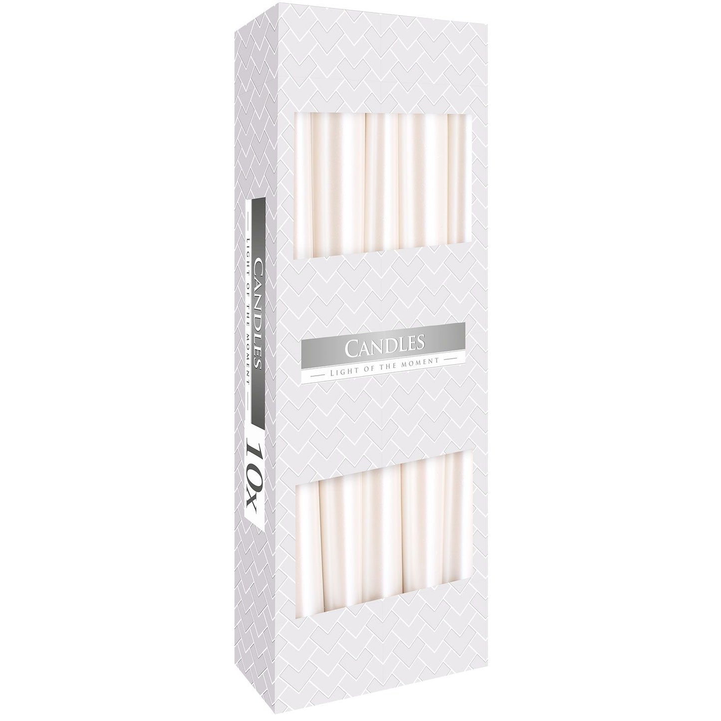 Pearl taper candle 24.5cm paraffin wax ritual candle with approx 7 hour burn time