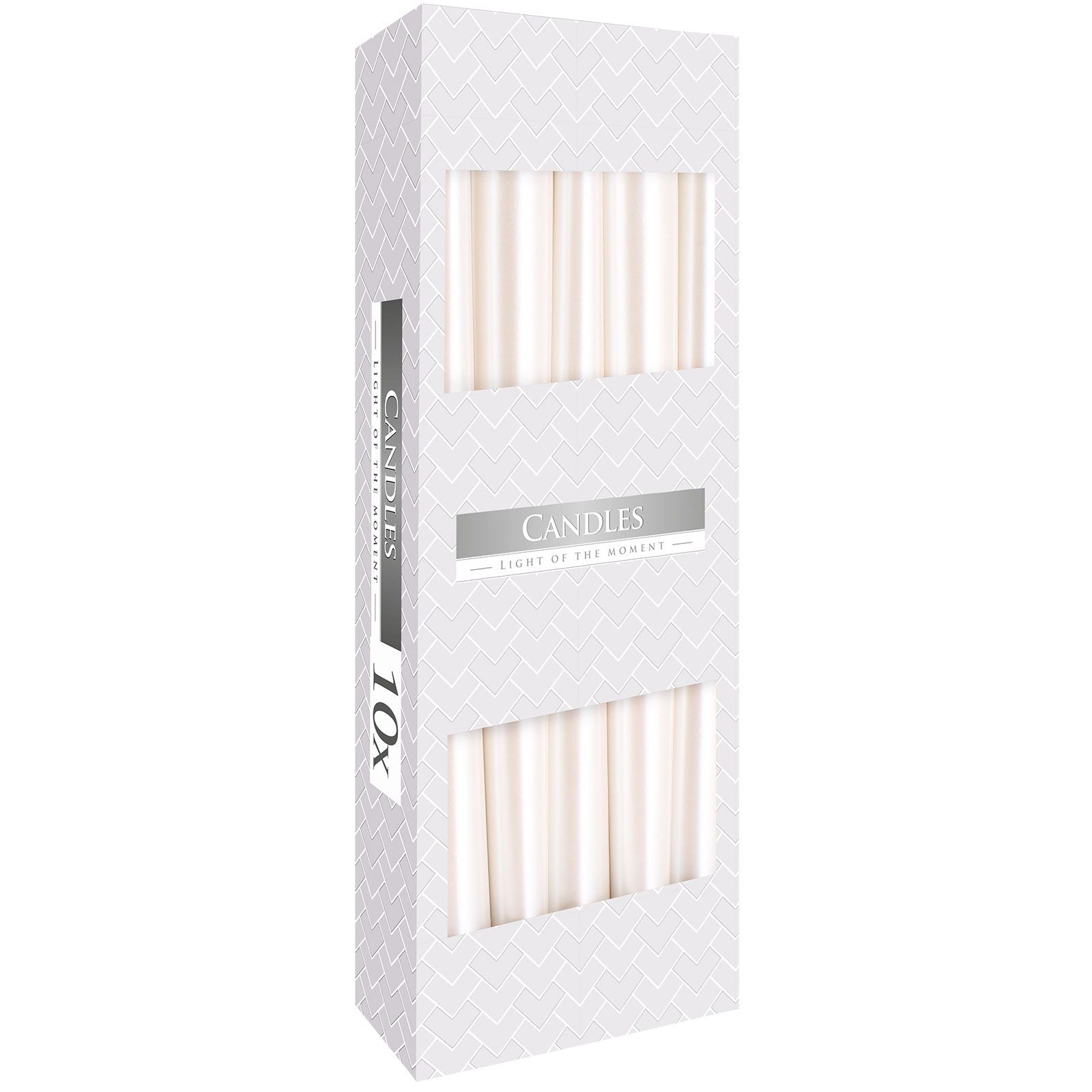 Pearl taper candle 24.5cm paraffin wax ritual candle with approx 7 hour burn time