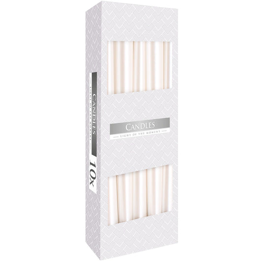Pearl taper candle 24.5cm paraffin wax ritual candle with approx 7 hour burn time