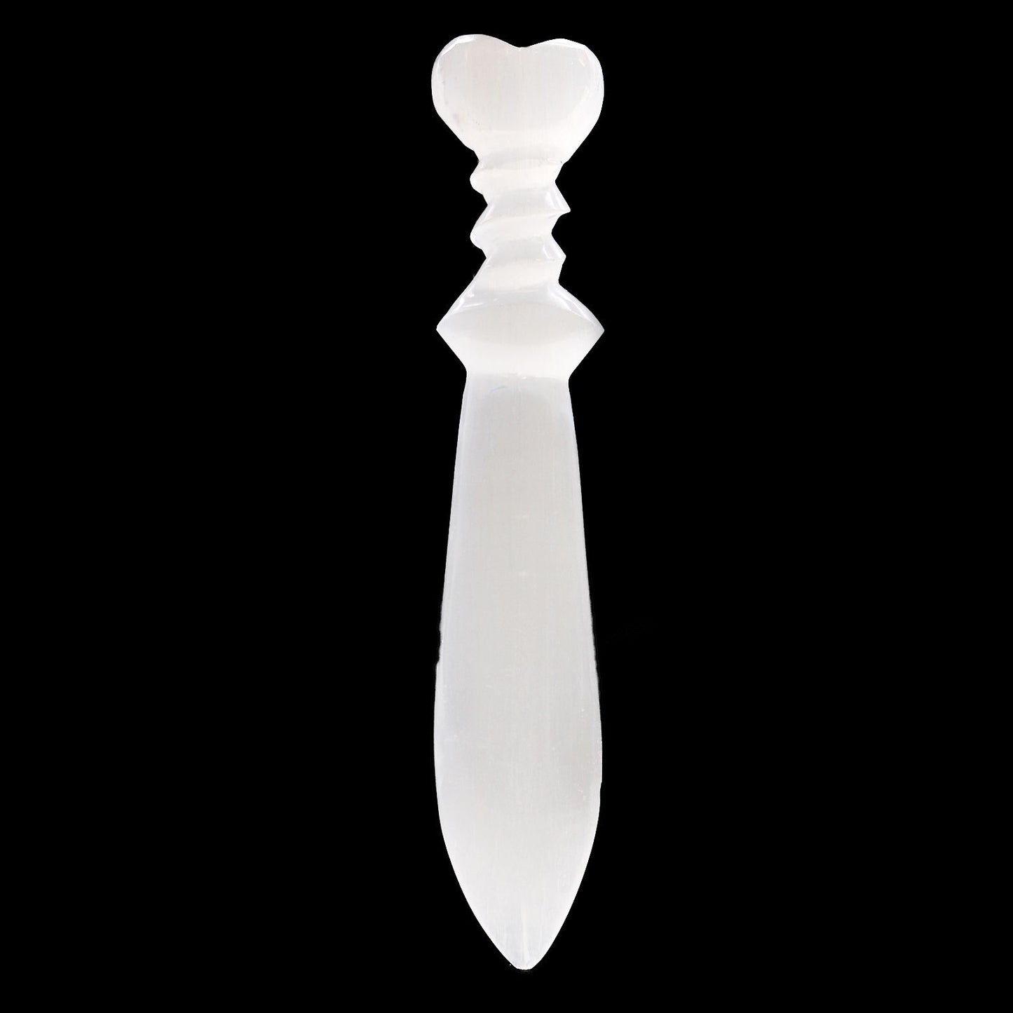 Selenite Ritual Knife Large - Spiral