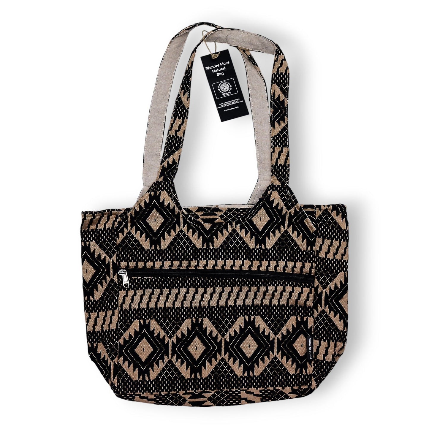 Nomad Sari Jacquard Natural Wander Muse Bags - Desert Loom