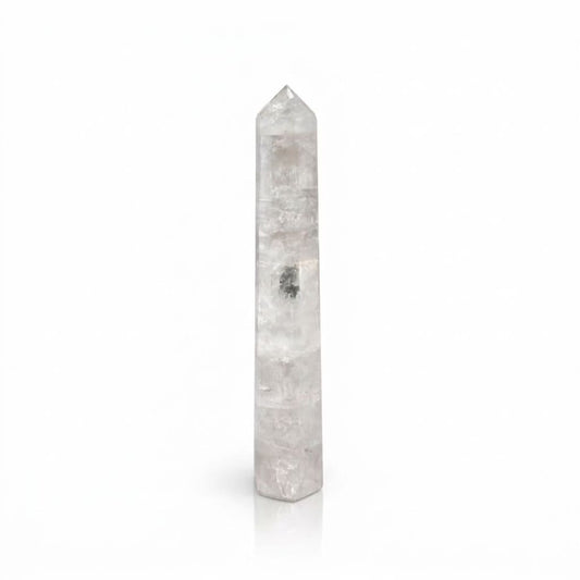 Clear Quartz obelisk 17cm six face crystal tower transparent gemstone