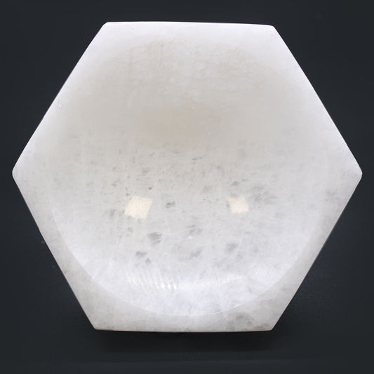 Selenite Hex Bowl XL