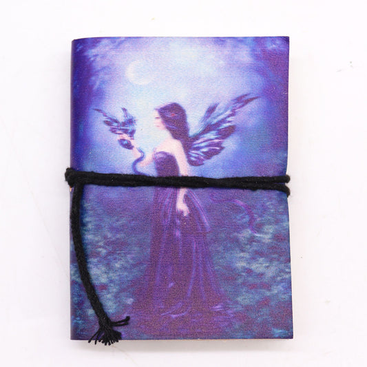 Gothic Leather Notebook 7x10cm – small embossed leather journal with assorted mystical designs