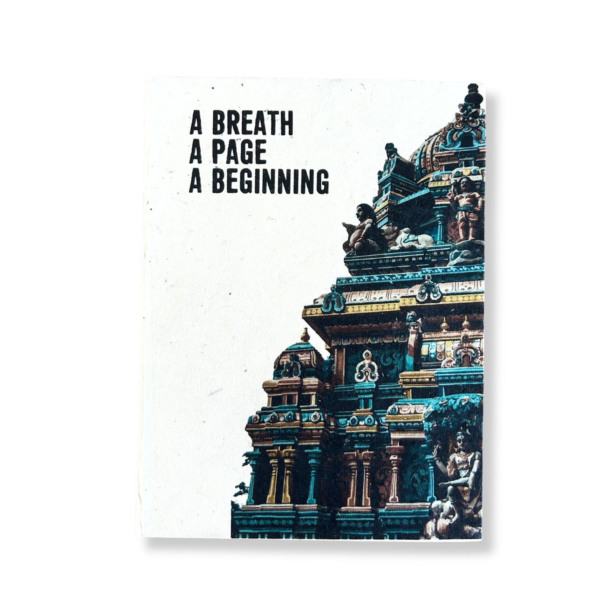 A Breath Lokta Journal large handmade paper with inspirational calming cover and bookmark