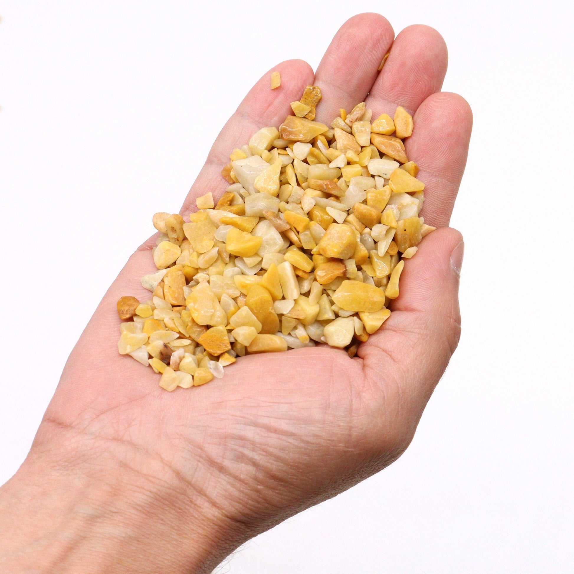 Golden Quartz Chips 1KG bulk natural gemstone crystal chips with warm golden tones