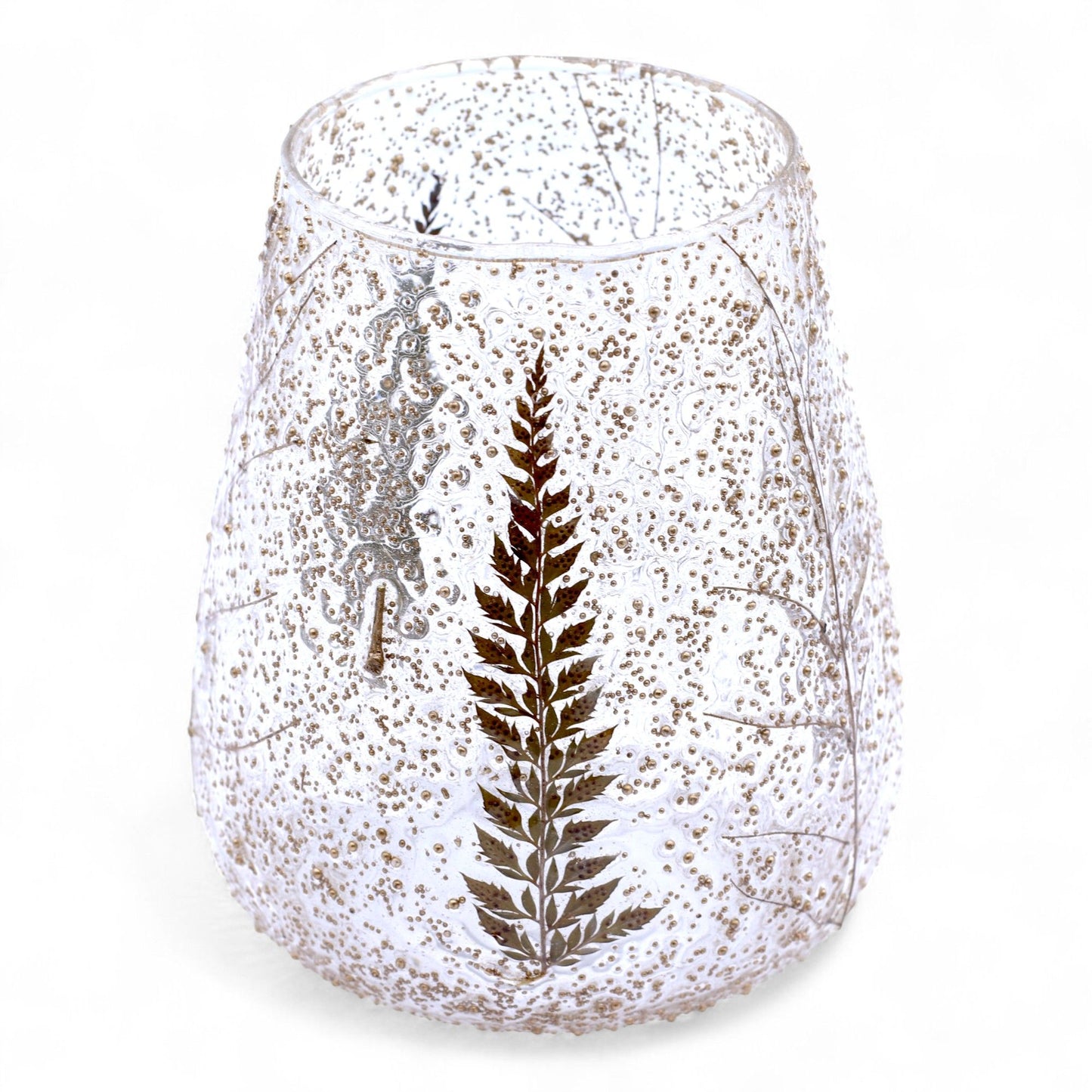 Natural Floral Glass - Large Bowl Candle Holder - Pino