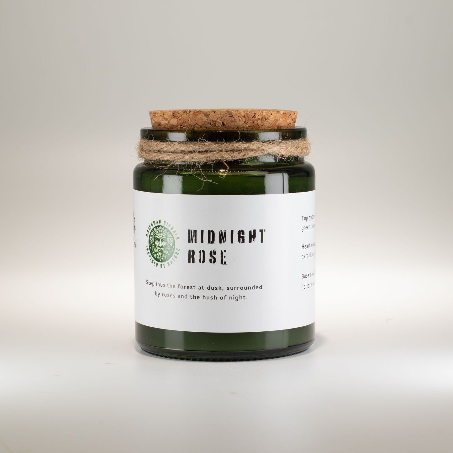 Greenman Woodwick Soy Candle - Midnight Rose