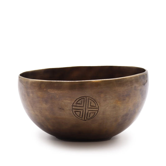 Medium Indian Moon Phase Singing Bowl 15 cm metal bowl for meditation sound healing UK