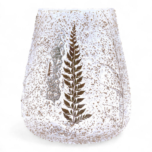 Natural Floral Glass - Large Bowl Candle Holder - Pino