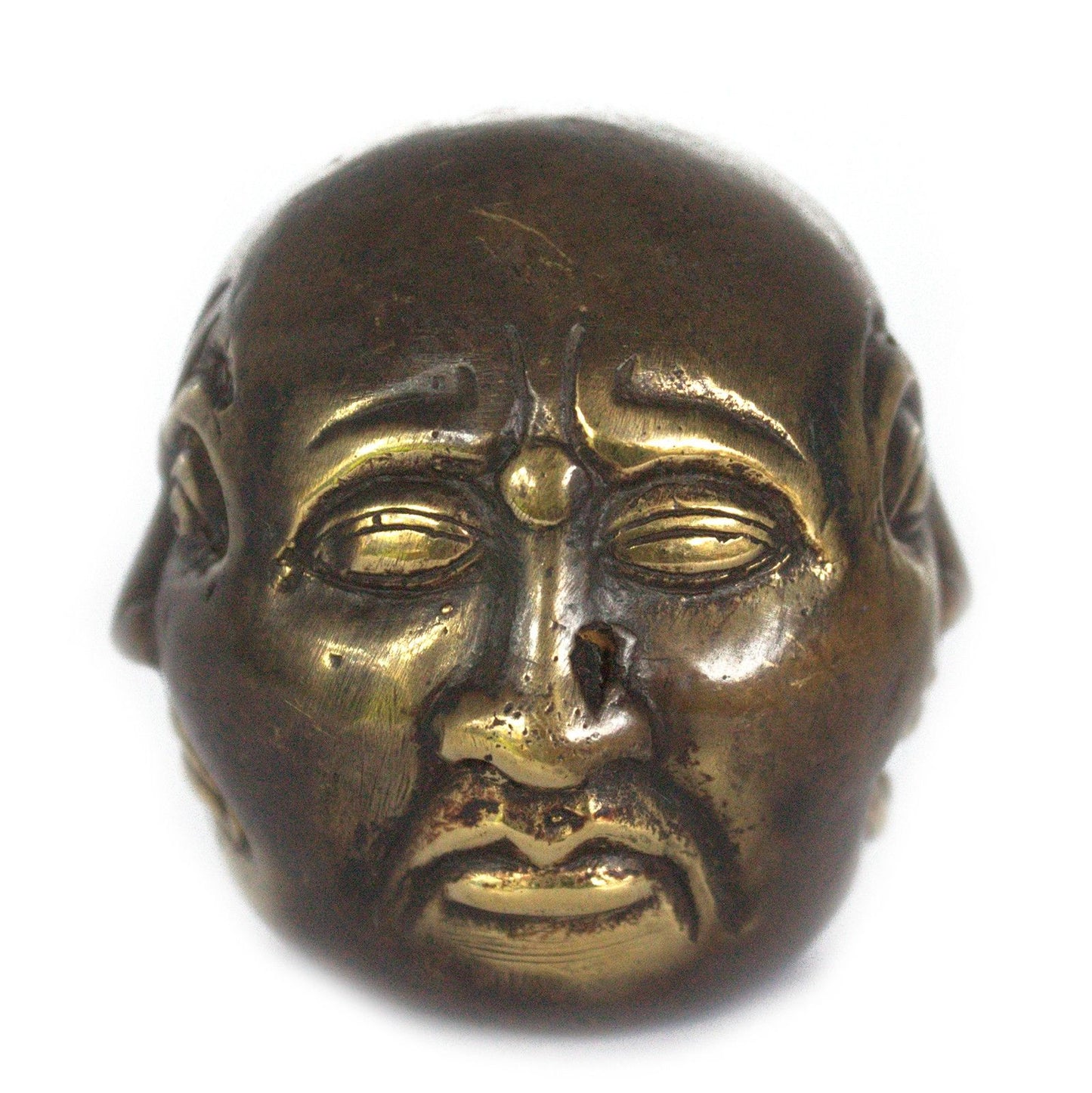 Feng Shui Four Face Buddha 6cm brass ornament for protection and balanced energy