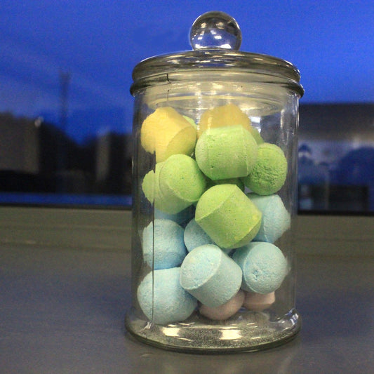 Large Classic Clear Storage Jar AW glass jar 13 × 8 cm for sweets and tea accessories