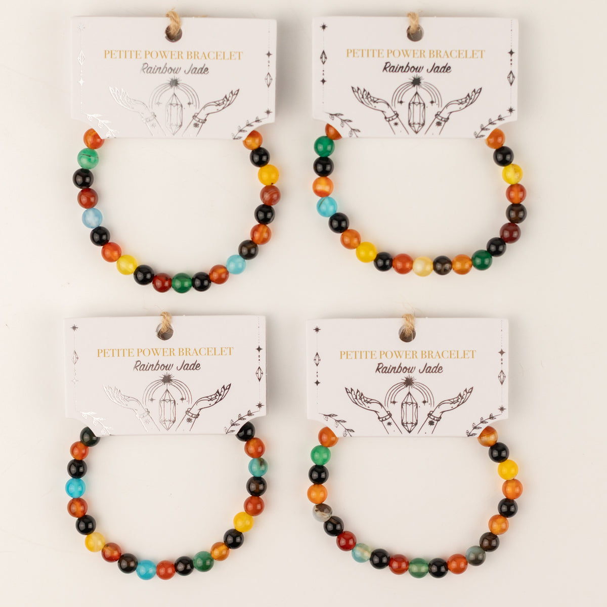 Petite Power Bracelet - Rainbow Jade