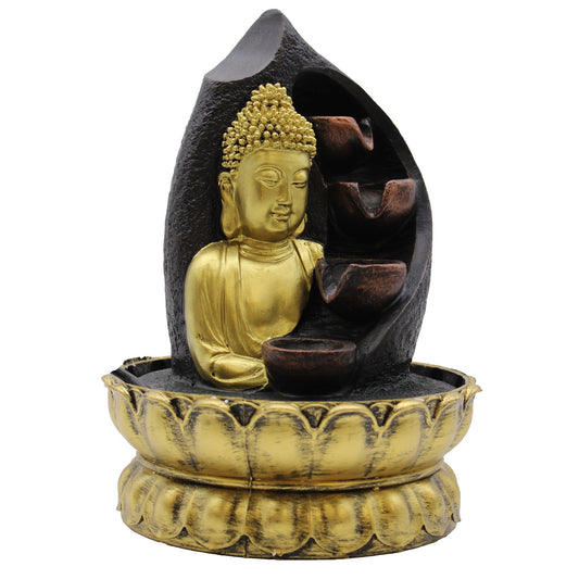 Golden Buddha Pouring Pots Tabletop Water Feature