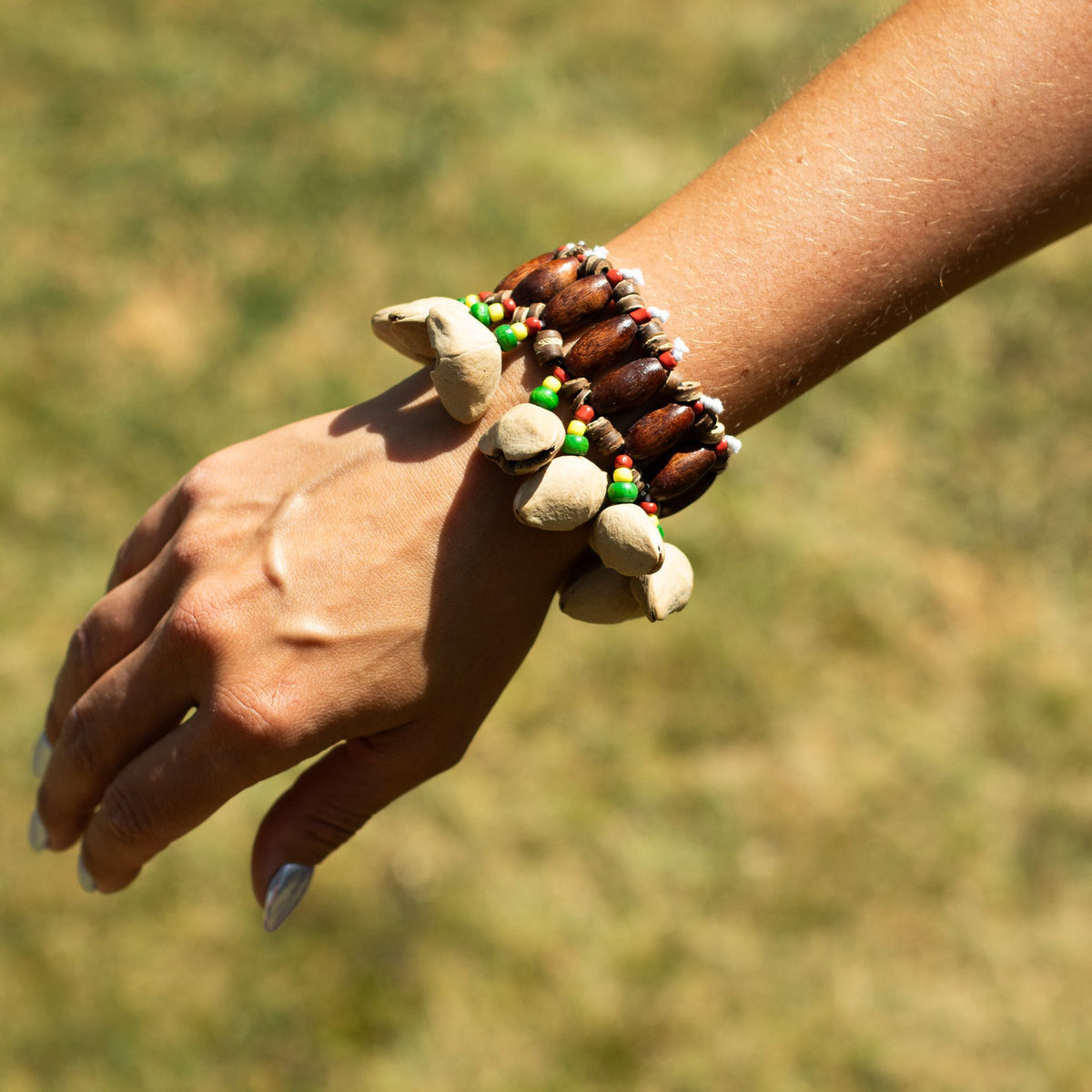 Kenari Shell Hand Shaker - Rattle Bracelet (15 Pieces)