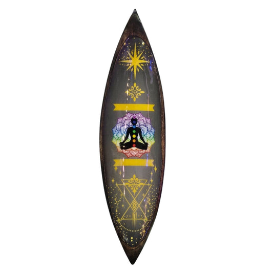 Enamel Incense Bowl Mango Wood Chakra spiritual incense holder