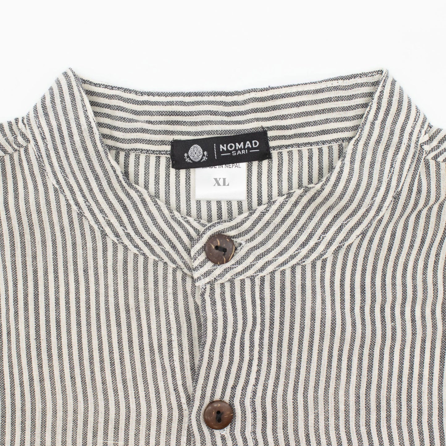 Nomad Sari Grandad Shirt - Grey Stone - XL