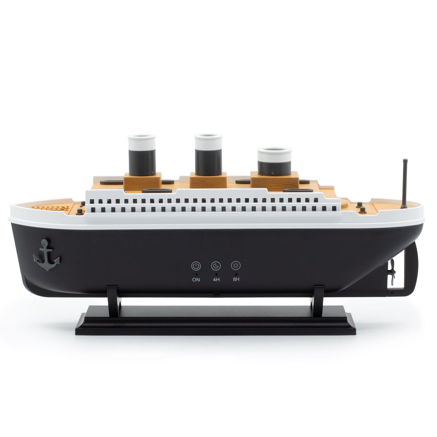 Ship Model Puff Effect Aroma Diffuser with ultrasonic chimney mist and colour-changing LED lighting