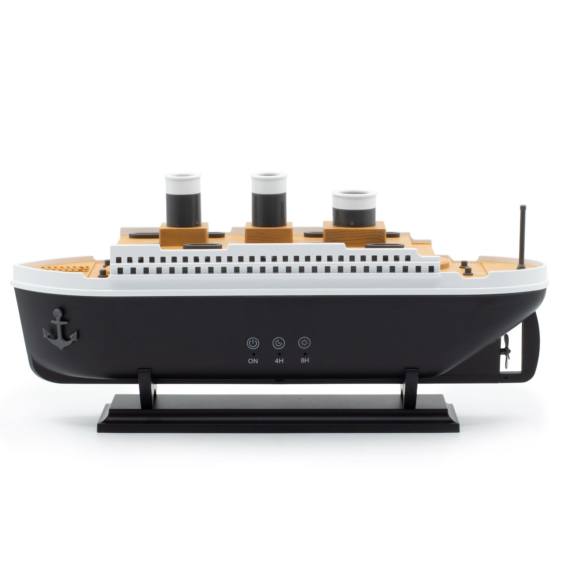 Ship Model Puff Effect Aroma Diffuser with ultrasonic chimney mist and colour-changing LED lighting