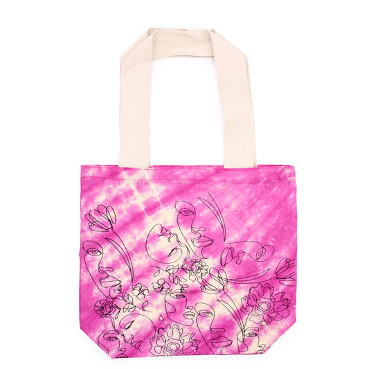 Tye-Dye Cotton Bag - Pretty Face - Magento - Natural Handle